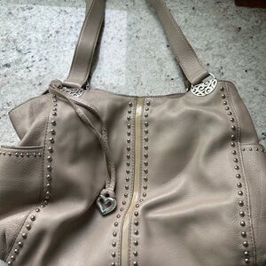 Brighton Beige Studded leather purse